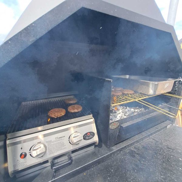 Free Standing Gas and Solid Fuel Combo