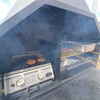 Free Standing Gas and Solid Fuel Combo