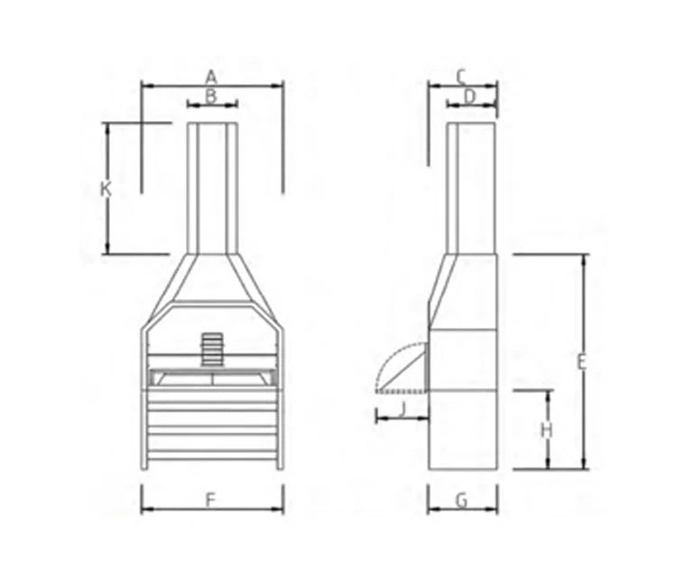 800 Super Deluxe Freestanding Braai