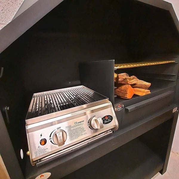 Free Standing Gas and Solid Fuel Combo