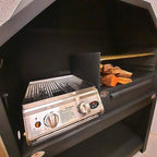 Free Standing Gas and Solid Fuel Combo