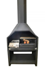 Free Standing Gas and Solid Fuel Combo